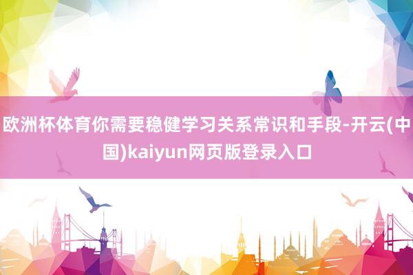 欧洲杯体育你需要稳健学习关系常识和手段-开云(中国)kaiyun网页版登录入口